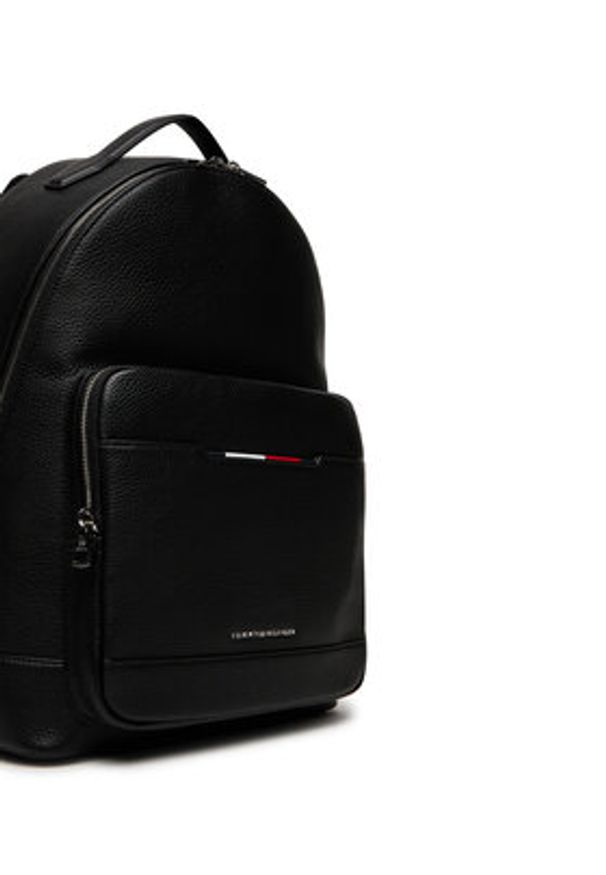 TOMMY HILFIGER - Tommy Hilfiger Plecak Th Central Backpack AM0AM13483 Czarny. Kolor: czarny. Materiał: skóra
