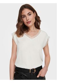 only - ONLY Bluzka Jasmina 15252241 Biały Regular Fit. Kolor: biały. Materiał: wiskoza #6