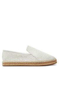 Calvin Klein Espadryle Espadrille Epi Mono HW0HW01917 Biały. Kolor: biały. Materiał: skóra