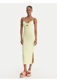 Roxy Sukienka letnia Wavey Lady ERJKD03530 Zielony Slim Fit. Kolor: zielony. Materiał: bawełna. Sezon: lato #1