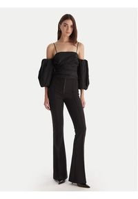 Pinko - PINKO Bluzka Taffeta 105552 Y3LE Czarny Regular Fit. Kolor: czarny. Materiał: syntetyk #5