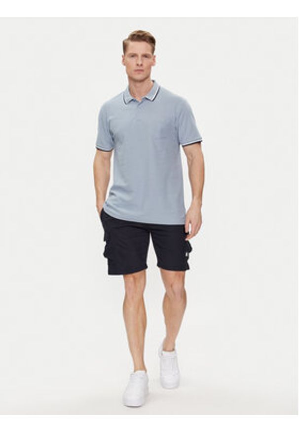 Brave Soul Szorty sportowe MSRT-516FALCO Granatowy Slim Fit. Kolor: niebieski. Materiał: syntetyk. Styl: sportowy