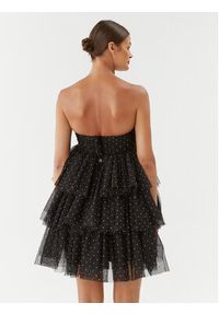 ROTATE Sukienka koktajlowa Mesh Mini Ruffle 111032100 Czarny Regular Fit. Kolor: czarny. Materiał: syntetyk. Styl: wizytowy. Długość: mini #3