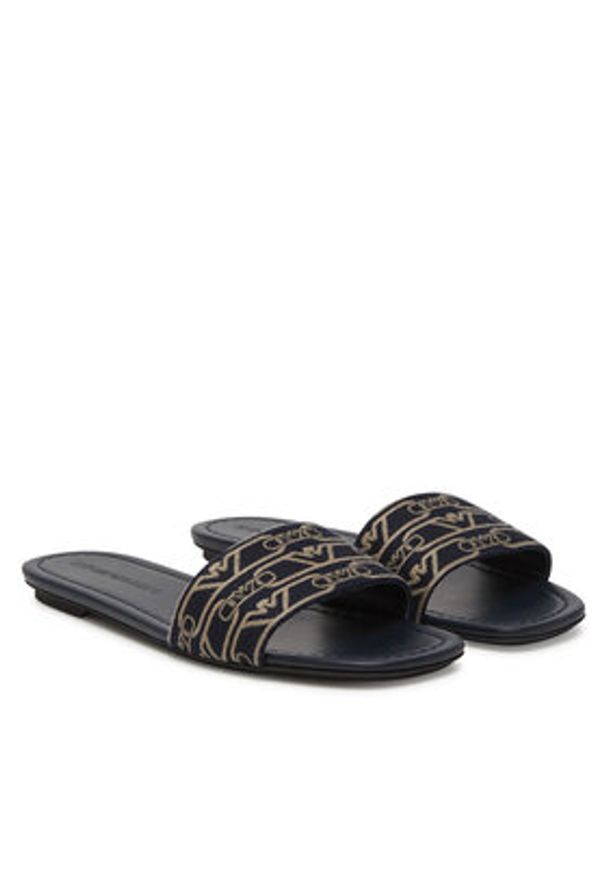 Emporio Armani Klapki X3P847 XR381 E61 Granatowy. Kolor: niebieski. Materiał: materiał
