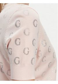 Guess Sweter W5GR05 Z3D60 Różowy Regular Fit. Kolor: różowy. Materiał: wiskoza
