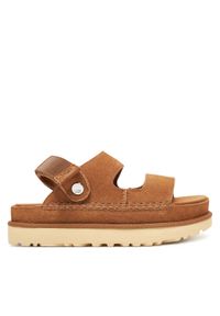 Ugg Sandały W Goldenstar Glide 1167399 Brązowy. Kolor: brązowy. Materiał: zamsz, skóra