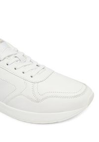 TOMMY HILFIGER - Tommy Hilfiger Sneakersy Corporate Mix Mat Runner FW0FW09318 Biały. Kolor: biały. Materiał: skóra #2