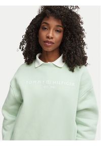 TOMMY HILFIGER - Tommy Hilfiger Bluza WW0WW47831 Zielony Regular Fit. Kolor: zielony. Materiał: bawełna #3