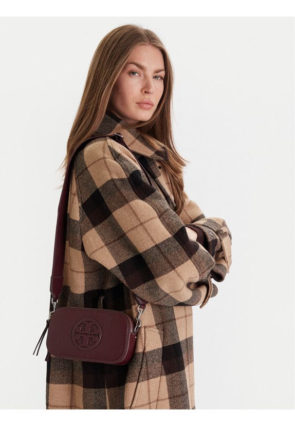 Tory Burch Torebka Mini Miller 171956 Bordowy. Kolor: czerwony. Materiał: skórzane