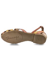 Pomarańczowe Sandały Maciejka Damskie Stylowe Buty. Zapięcie: sprzączka. Kolor: pomarańczowy. Materiał: skóra. Sezon: lato. Obcas: na obcasie. Styl: elegancki. Wysokość obcasa: niski #7