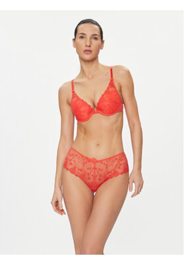 Passionata Biustonosz push-up White Nights P40690 Czerwony. Kolor: czerwony. Materiał: syntetyk. Rodzaj stanika: push-up