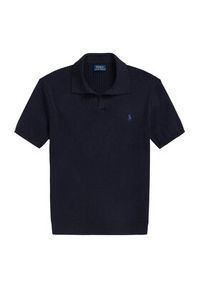 Polo Ralph Lauren Polo 710979100001 Granatowy Regular Fit. Typ kołnierza: polo. Kolor: niebieski. Materiał: bawełna #5