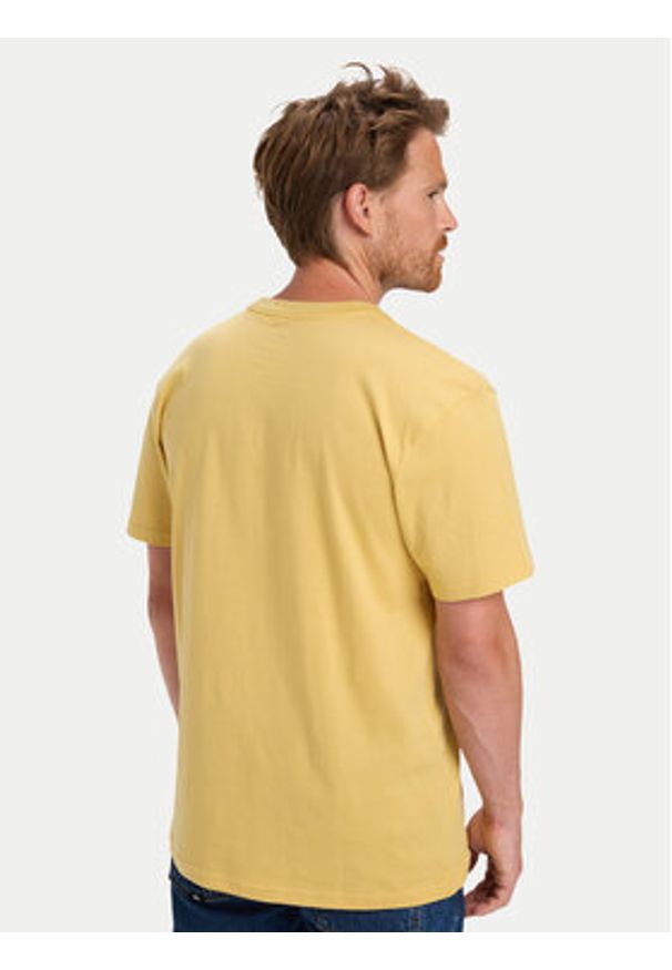 Quiksilver T-Shirt EQYZT07711 Beżowy Regular Fit. Kolor: beżowy. Materiał: bawełna