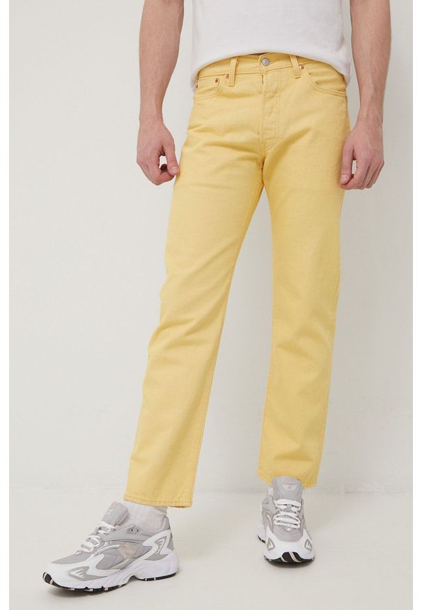 Levi's® - Levi's jeansy 501 ORIGINAL męskie. Okazja: na spotkanie biznesowe. Kolor: żółty. Styl: biznesowy
