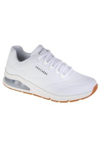 skechers - Buty do chodzenia damskie Skechers Uno 2 Air Around You. Zapięcie: sznurówki. Kolor: biały. Materiał: materiał, syntetyk. Szerokość cholewki: normalna. Sport: turystyka piesza