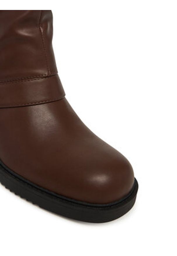 Guess Botki FLFIJI ELE10 Brązowy. Kolor: brązowy. Materiał: skóra