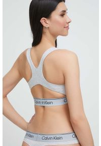 Calvin Klein Underwear biustonosz kolor szary wzorzysty. Kolor: szary. Materiał: dzianina. Rodzaj stanika: odpinane ramiączka #3