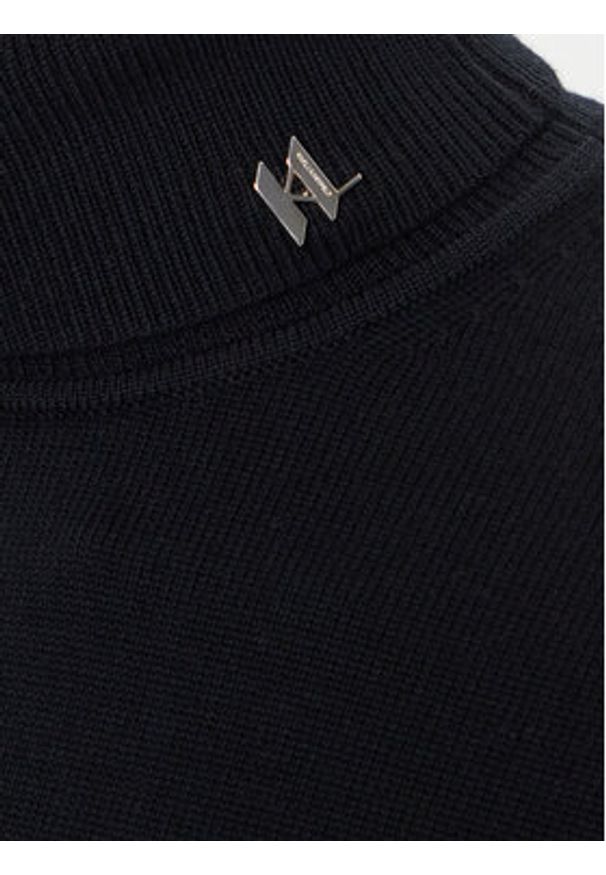 Karl Lagerfeld - KARL LAGERFELD Golf 655010 554399 Czarny Regular Fit. Typ kołnierza: golf. Kolor: czarny. Materiał: wełna