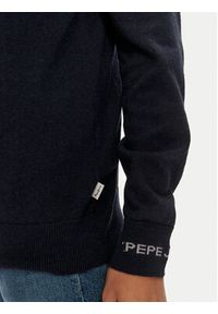 Pepe Jeans Sweter New Andre PM702469 Granatowy Regular Fit. Kolor: niebieski. Materiał: bawełna #5