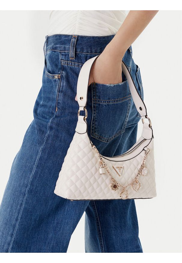 Guess Torebka Everlee HWEG86 79180 Écru. Materiał: skórzane