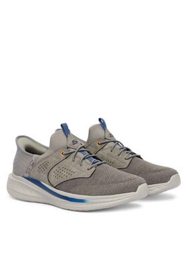skechers - Skechers Sneakersy Slip-Ins Rf: Slade - Caster 210889/GRY Szary. Kolor: szary. Materiał: materiał