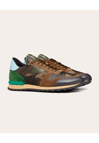 VALENTINO - Sneakersy Rockrunner Camouflage. Kolor: brązowy. Materiał: guma, zamsz. Wzór: moro #3
