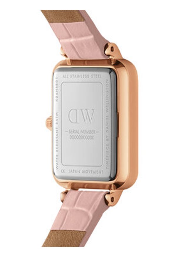 Daniel Wellington Zegarek Quadro Pressed DW00100508 Różowe złoto. Kolor: różowy, złoty, wielokolorowy