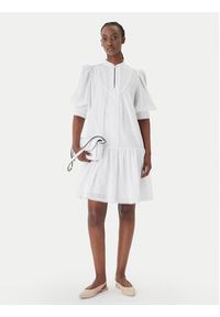 JOOP! Sukienka codzienna Dido 30102116 Biały Regular Fit. Okazja: na co dzień. Kolor: biały. Materiał: bawełna. Typ sukienki: proste. Styl: casual #5