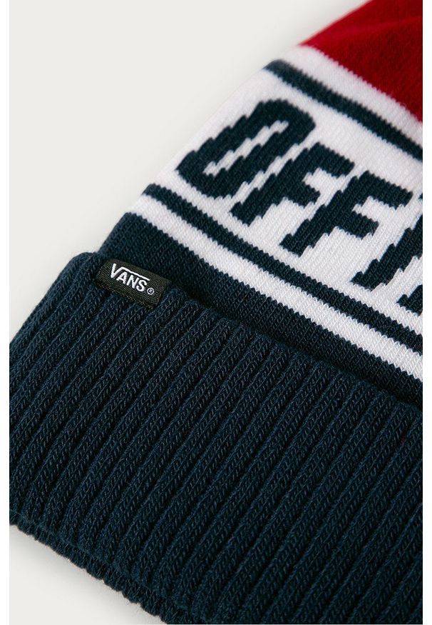 Vans - Czapka. Kolor: czerwony. Materiał: dzianina