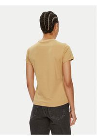 Calvin Klein T-Shirt Nano Logo K20K207212 Beżowy Slim Fit. Kolor: beżowy. Materiał: bawełna #5