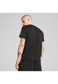 Puma - Męska jednokolorowa koszulka TAD ESSENTIALS z logo Cat PUMA. Kolor: czarny. Materiał: materiał. Sport: bieganie #2