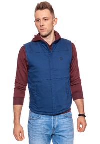 Wrangler - WRANGLER KNITTED VEST NAVY W6526LD35. Długość rękawa: bez rękawów #1