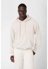 Guess - GUESS Beżowa bluza męska Finch Terry, Rozmiar L. Kolor: biały. Materiał: bawełna. Styl: klasyczny #1