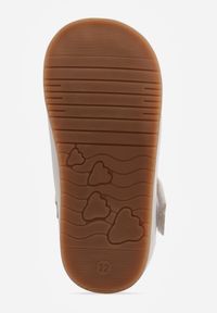 Born2be - Białe Lakierowane Balerinki z Paskiem na Rzep i Różą 3D Zelagia. Okazja: na uczelnię. Zapięcie: rzepy. Kolor: biały. Materiał: lakier #2