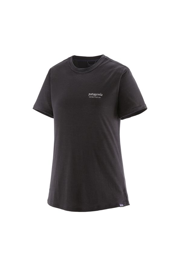 Koszulka damska Patagonia Cap Cool Merino Blend Graphic Shirt. Kolor: czarny. Sport: turystyka piesza