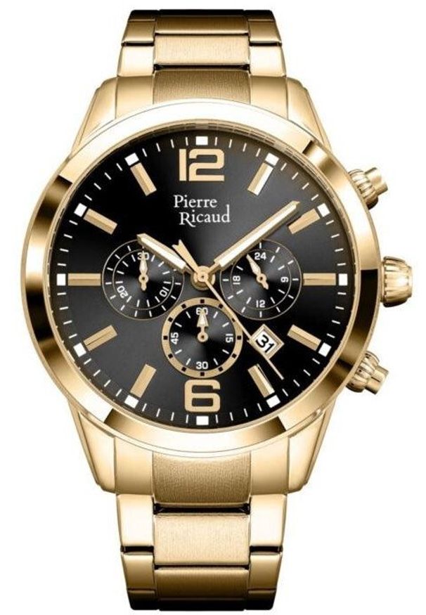 Zegarek męski Pierre Ricaud P97028.1154CH złoty. Kolor: złoty