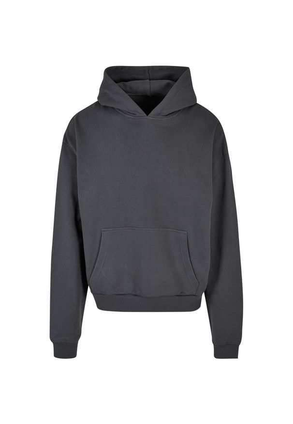 BUILD YOUR BRAND - Bawełniana Bluza Z Kapturem Dla Dorosłych Unisex Ultra Heavyweight Boxy Hoodie. Typ kołnierza: kaptur. Kolor: szary. Materiał: bawełna