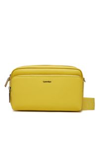 Calvin Klein Torebka Ck Must Camera Bag K60K611927 Żółty. Kolor: żółty. Materiał: skórzane
