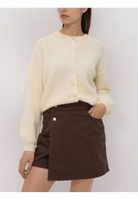 Reserved - Jeansowe spódnico-szorty - dark grey jeans. Materiał: jeans