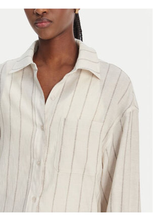 Eleh Koszula SS260271 Écru Relaxed Fit. Materiał: syntetyk