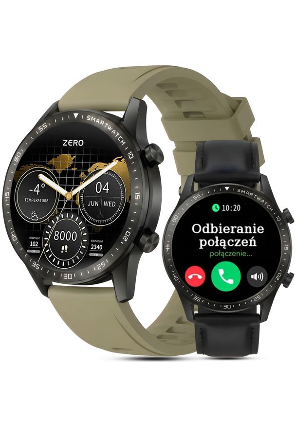Smartwatch Gravity Zegarek męski SMARTWATCH GRAVITY GT10-2 BK/GN/BK LEATHER PROF. Rodzaj zegarka: smartwatch