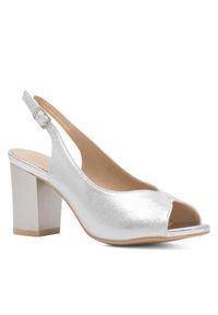 Clara Barson Sandały ACANNA KL-230801-02 Srebrny. Kolor: srebrny. Materiał: skóra #1