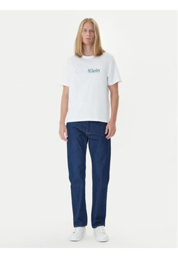 Calvin Klein T-Shirt LV04RD822G Biały Regular Fit. Kolor: biały. Materiał: bawełna
