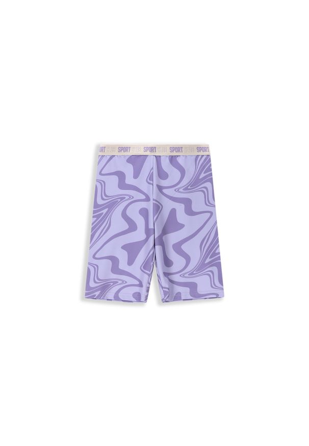 Legginsy sportowe dla dzieci Lemon Explore WL4 krótkie. Okazja: na co dzień. Kolor: fioletowy. Materiał: poliester, elastan. Długość: krótkie. Sezon: lato. Styl: sportowy