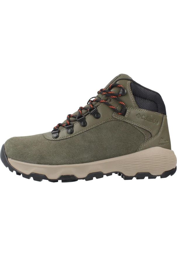 columbia - Buty COLUMBIA NEWTON WANDER Zielony. Kolor: zielony. Materiał: tkanina, skóra. Sport: turystyka piesza