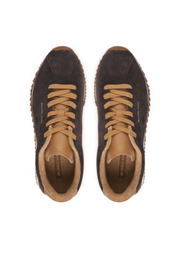 MICHAEL Michael Kors Sneakersy Rhodes 43F5RHFS1S Brązowy. Kolor: brązowy. Materiał: zamsz, skóra