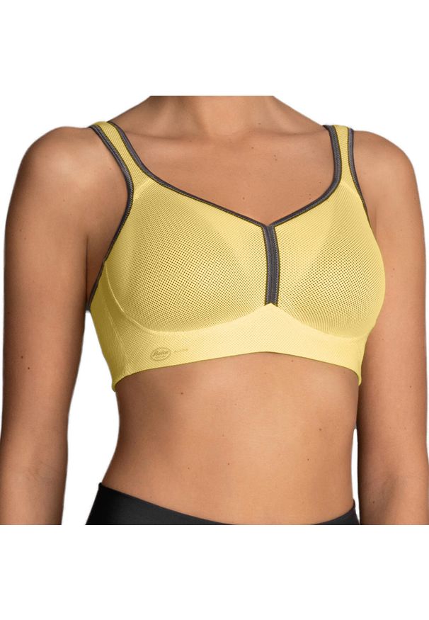 ANITA ACTIVE - Stanik do biegania Air Control mit Delta Pad z wysoki poziomem podtrzymywania. Kolor: żółty. Materiał: poliester, poliamid, elastan. Sport: bieganie