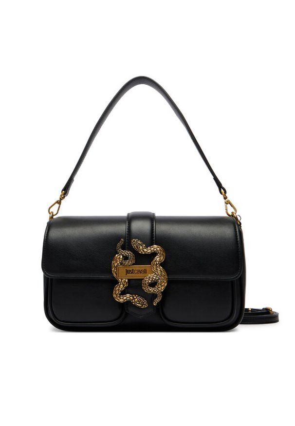 Just Cavalli Torebka 80RA4BA2 ZSA89 Czarny. Kolor: czarny. Materiał: skórzane