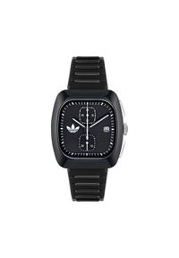 Adidas - adidas Zegarek Retro Wave Two Chrono AOSY24533 Czarny. Kolor: czarny. Materiał: syntetyk. Styl: retro #1