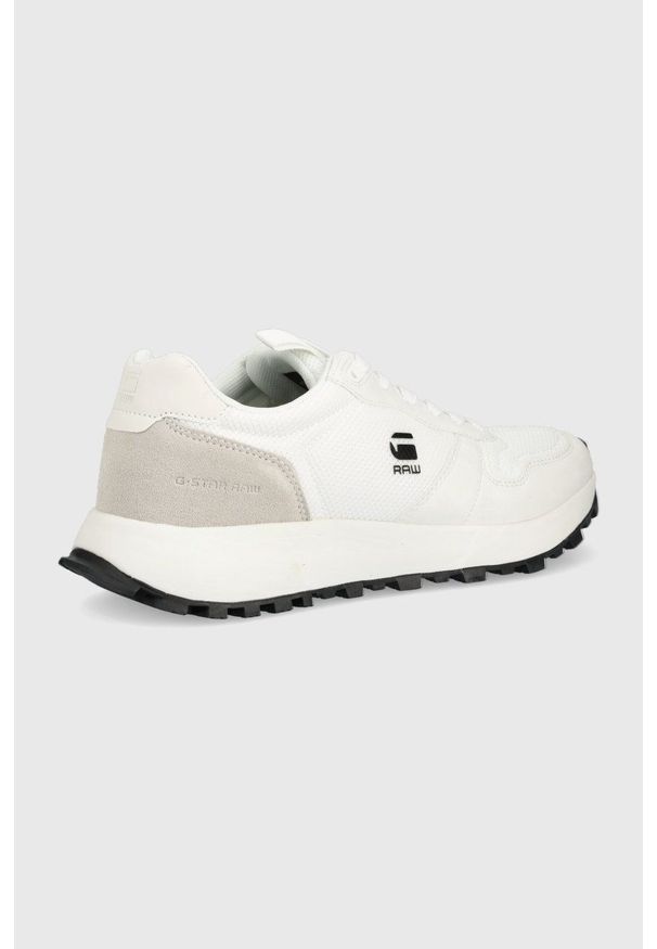G-Star RAW - G-Star Raw sneakersy theq run kolor biały. Nosek buta: okrągły. Zapięcie: sznurówki. Kolor: biały. Materiał: guma. Sport: bieganie
